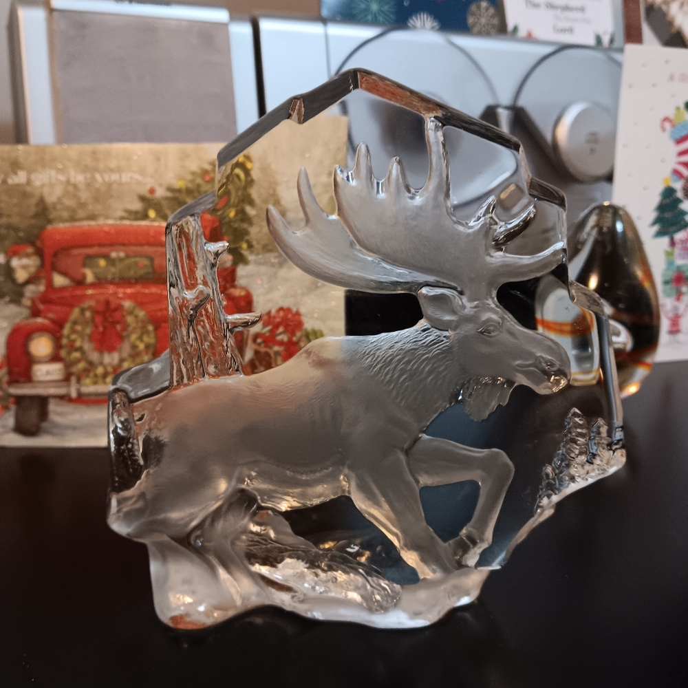 Moose Glass Decoration